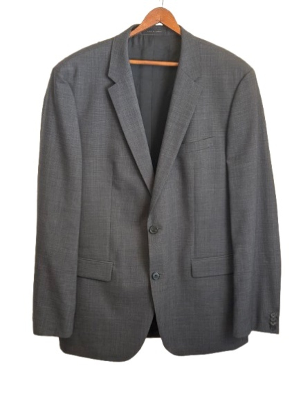 Hugo Boss The Grand Central US Gray Virgin Wool Two Button Sport Coat Blazer 44L - Picture 3 of 10